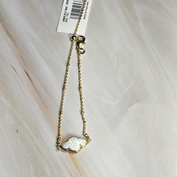 NWT Kendra Scott Abbie Satellite Bracelet Opal Gold - Picture 4 of 5